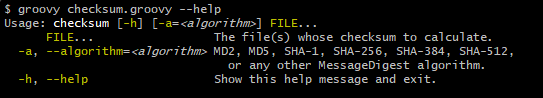 Usage help with ANSI colors and styles