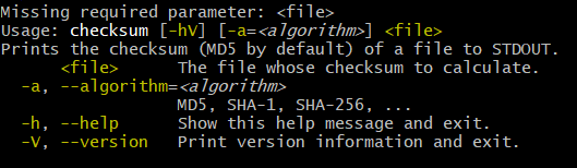 checksum help